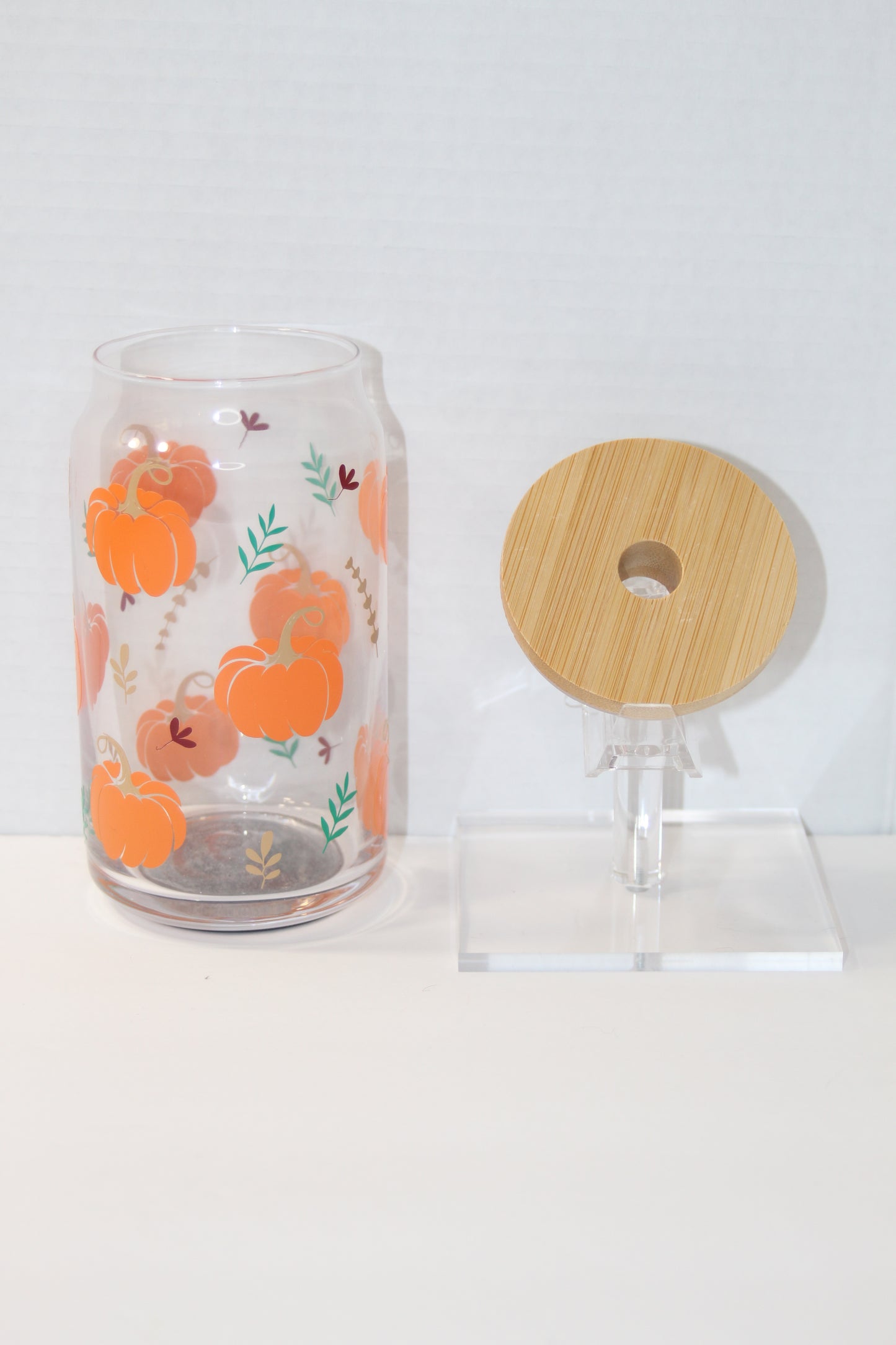 Pumpkins 16 oz Can Glass