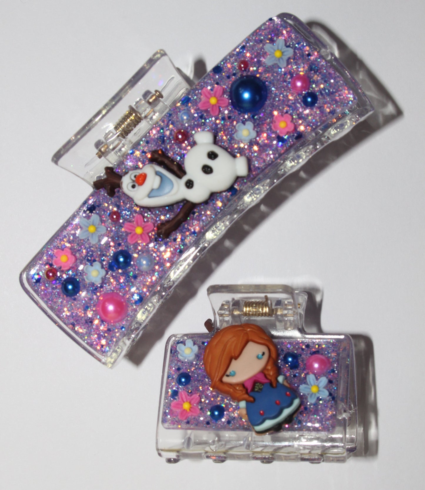 4" 3D Purple Snow Guy Glitz Clip