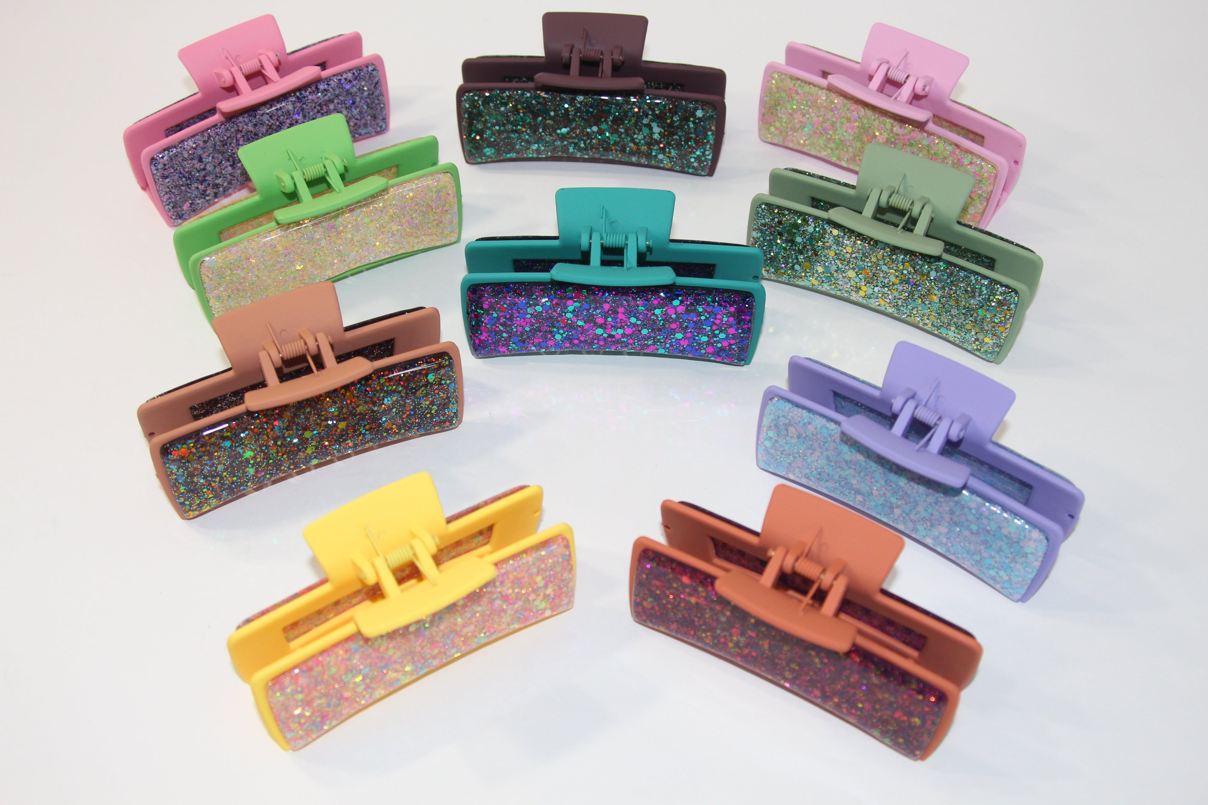 4" Glitz Clip (Large Glitter Hair Claw Clips)