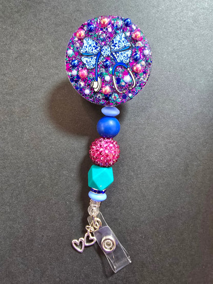 Badge Reel Beaded Permanent