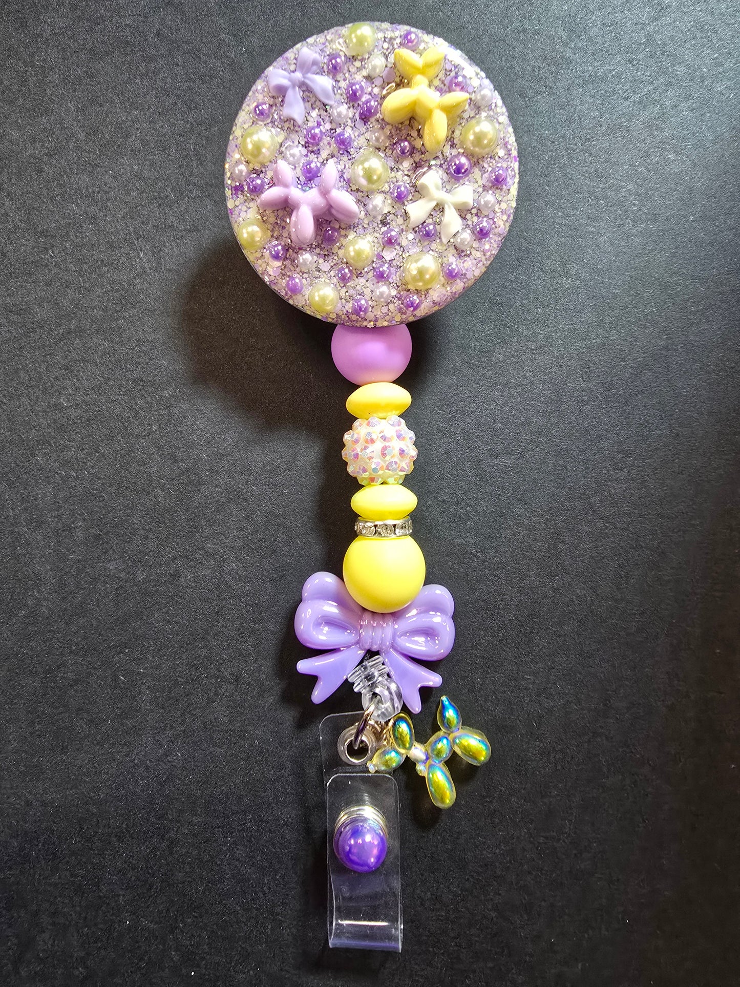 Badge Reel Beaded Interchangable