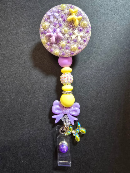 Badge Reel Beaded Interchangable