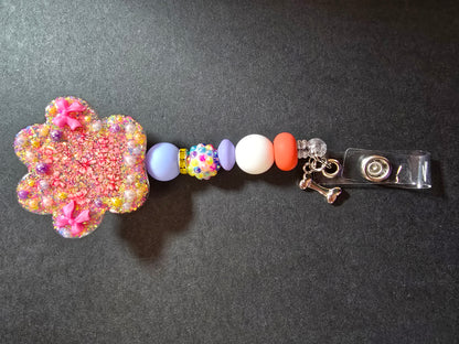 Badge Reel Beaded Interchangable