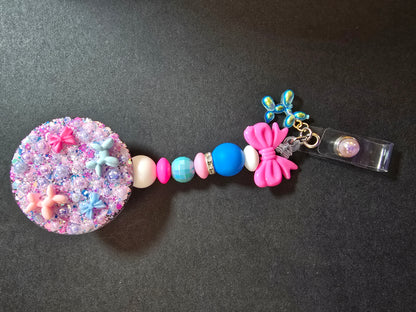 Badge Reel Beaded Interchangable