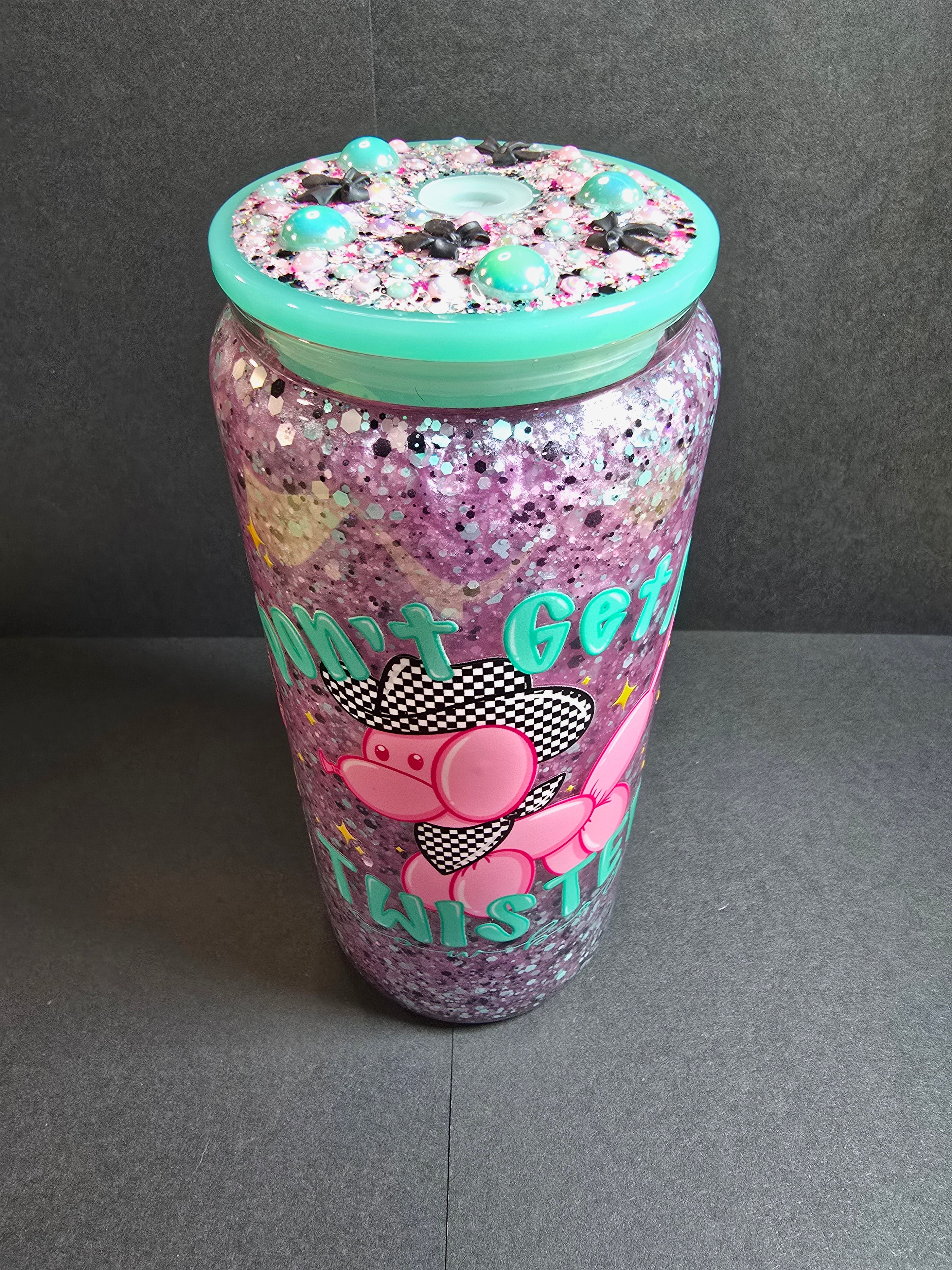 Don't get it twisted 16 oz Suspended Can Glass