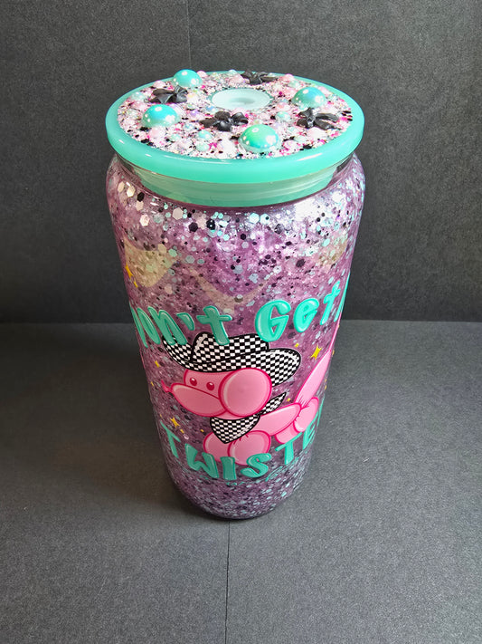 Don't get it twisted 16 oz Suspended Can Glass