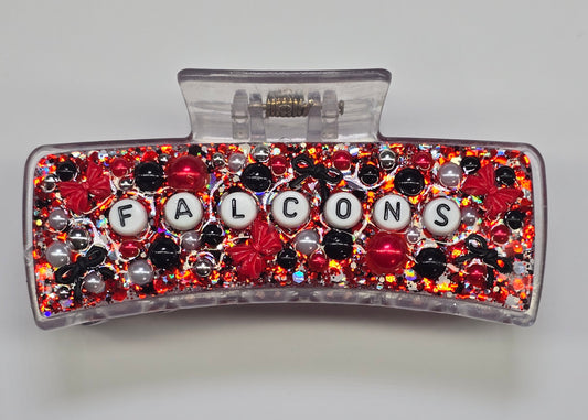 4" Beaded Falcon Pearl Sports Glitz Clips