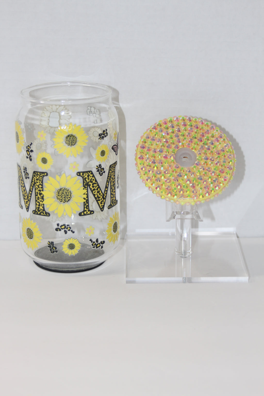Yellow Mom Glass Cup