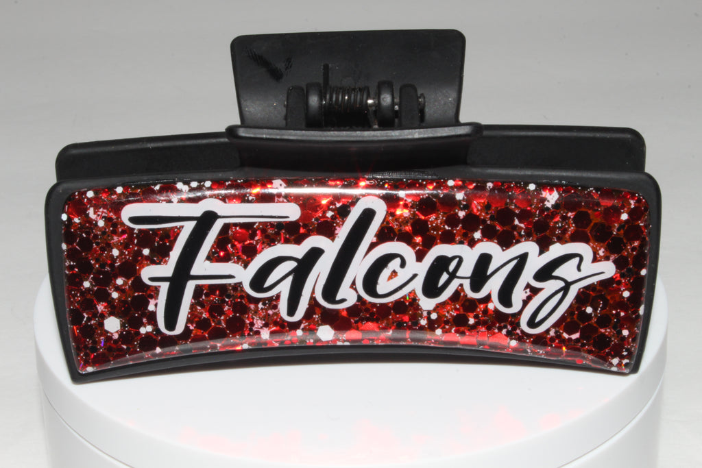 4" Large Personalized Sports Glitz Clips