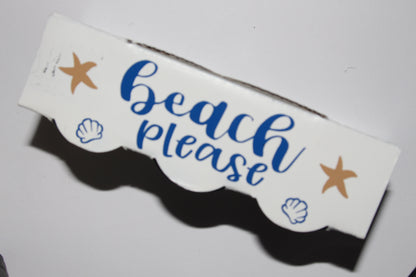 Beach Please White Shot Glass Set