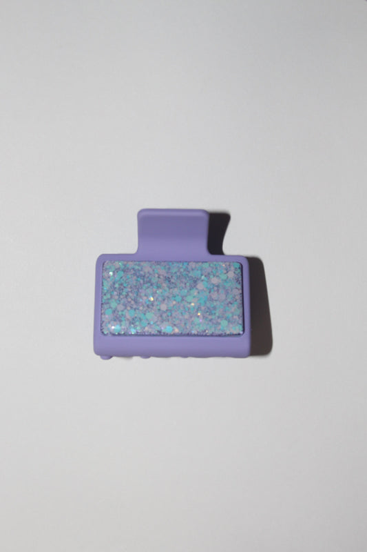 2" Purple Glitter Glitz Clip