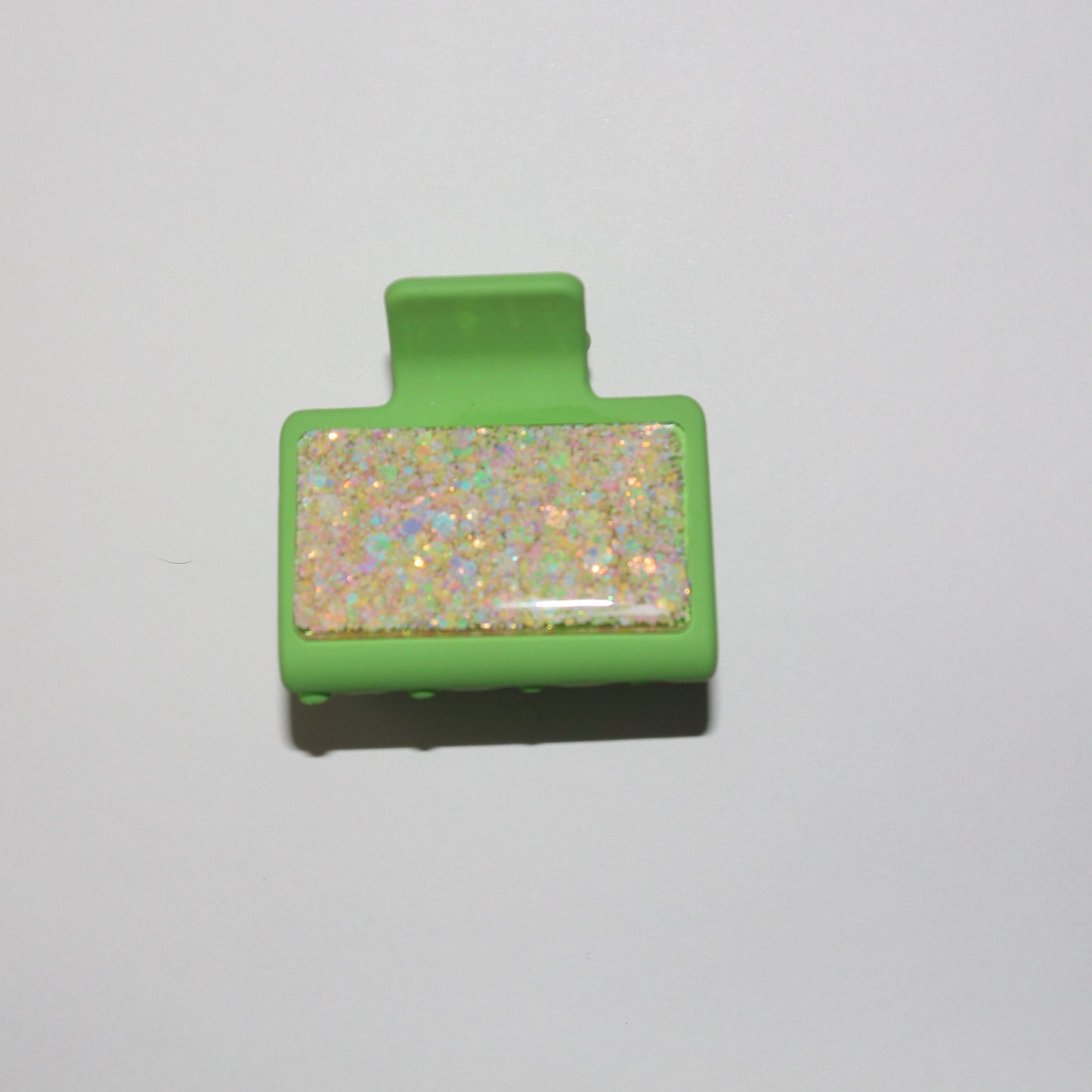 2" Green Glitter Glitz Clip