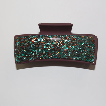 4" Chocolate Glitter Glitz Clip