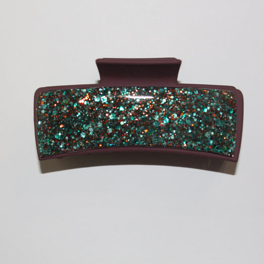 4" Chocolate Glitter Glitz Clip