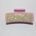 4" Pink Glitter Glitz Clip