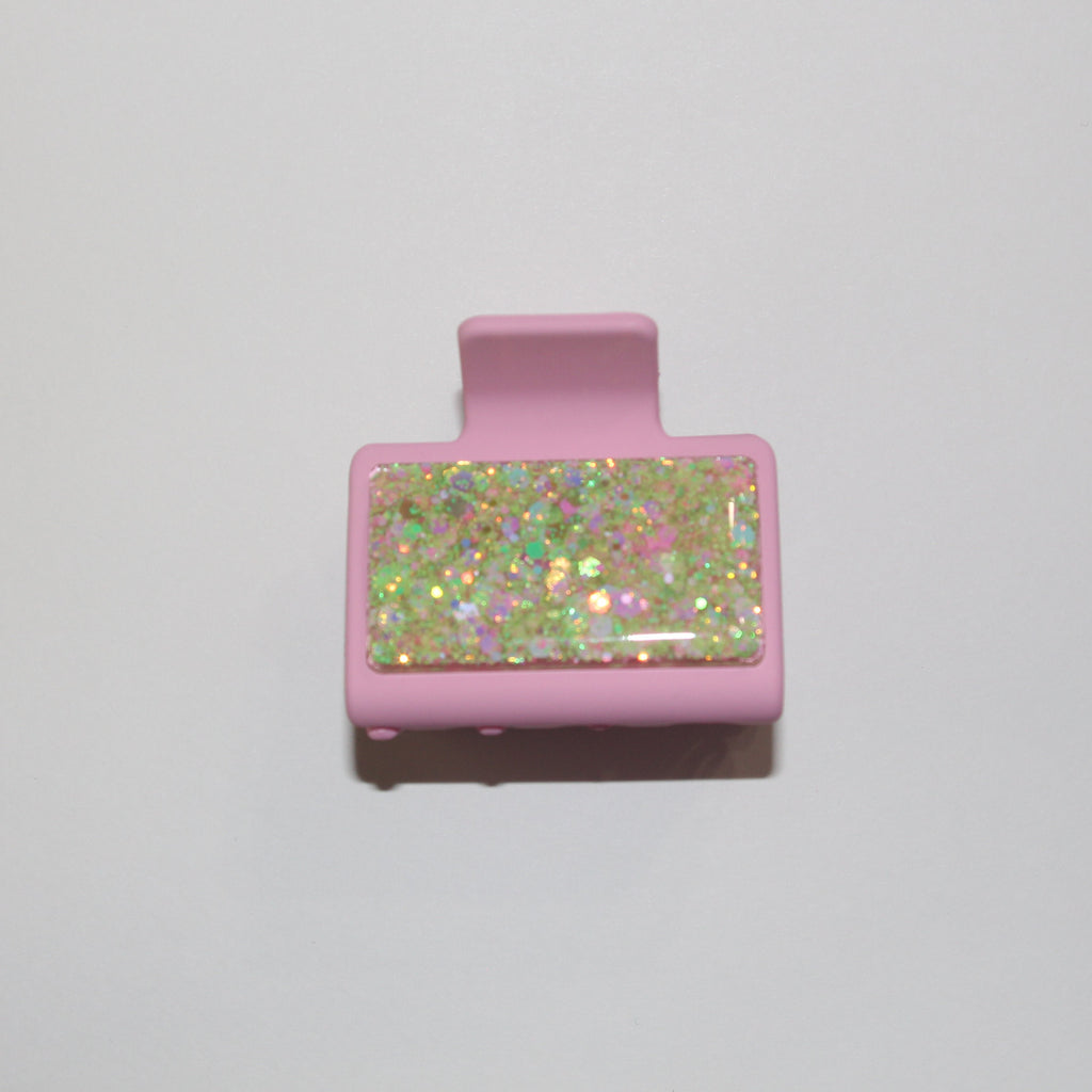 2" Pink Glitter Glitz Clip