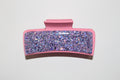 4" Medium Pink Glitter Glitz Clip