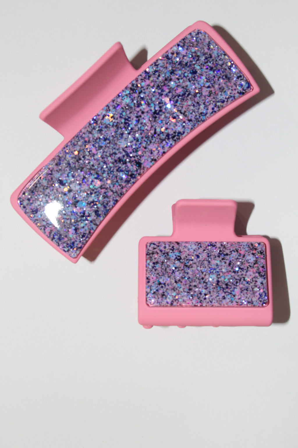 2" Small Pink Glitter Glitz Clip