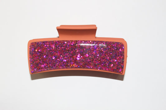 4" Rust Glitter Glitz Clip