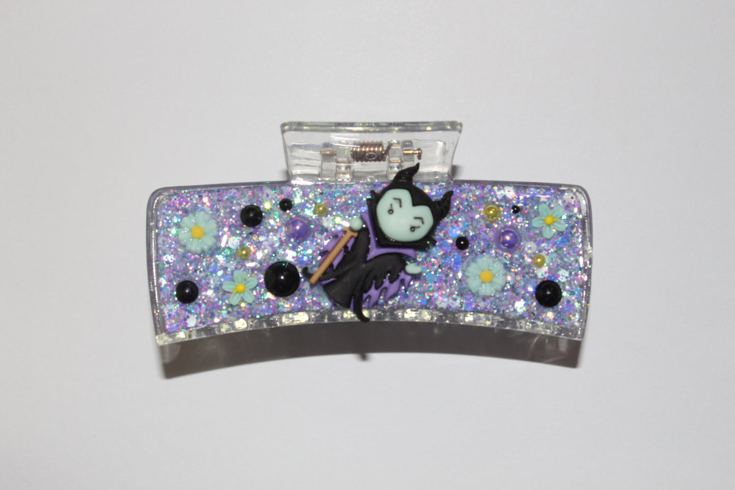 4" 3D Malificenta Glitz Clip
