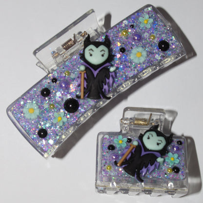 4" 3D Malificenta Glitz Clip