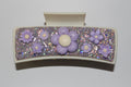 4" 3D Purple Flower Glitz Clip