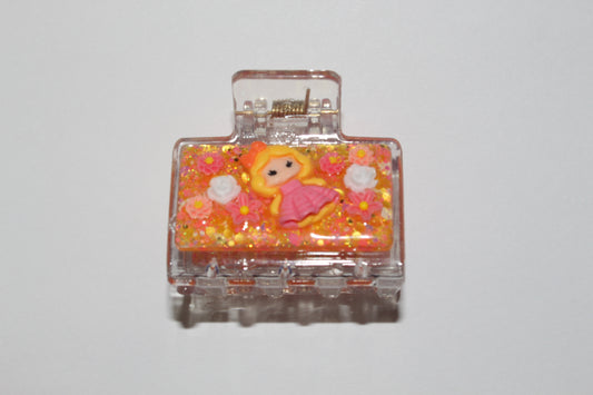 2" 3D Coral Princess Glitz Clip