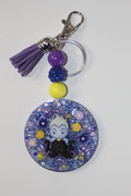 3D Ursula Purple Beaded Keychain