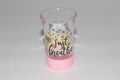 Just Breathe Baby Pink Glitter Shot Glass