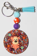 3D Tiggy Blue Beaded Keychain