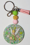 3D Pink Tinker Beaded Keychain